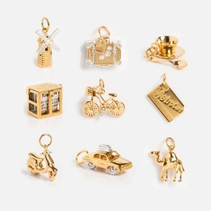 Vintage Cuivre Plaqué Or Thème Voyage Mini Pendentif Seul Pour Création Bijoux Valise Vélo Chameau Scooter Taxi MetroCard