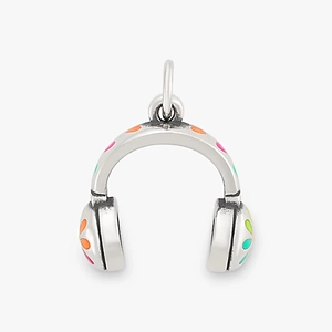 Pendentif casque en acier inoxydable doré avec détails en émail coloré pour bijoux diy