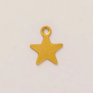 Colgante de estrella en acero inoxidable chapado en oro 18K para joyería DIY
