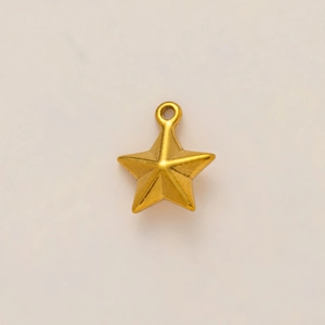 Ciondolo a stella in acciaio inossidabile placcato oro 18K per gioielli fai da te