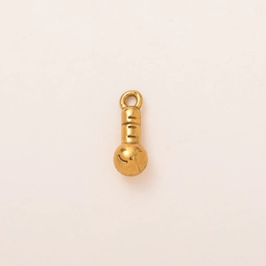 Détails du pendentif sphérique poli plaqué or 18 carats pour la création de bijoux