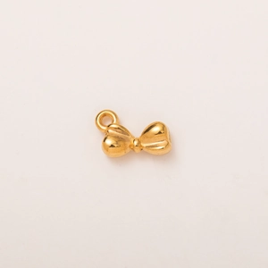 Colgante de lazo de acero inoxidable bañado en oro de 18K para joyería artesanal