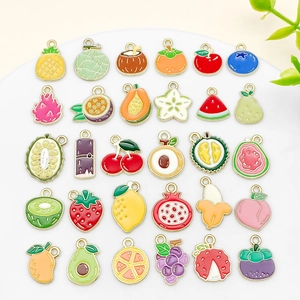Pendentifs en Émail en Alliage de Fruits Assortis pour DIY Bijoux Bracelet Collier Boucle d'Oreille Fruits Collection Accessoires