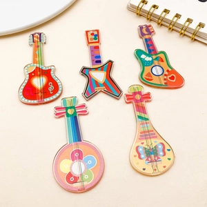 Pendentifs colorés en acrylique pour instruments de musique avec motifs floraux