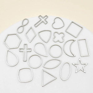 Pack de 18 colgantes geométricos de acero inoxidable para creación de joyas DIY