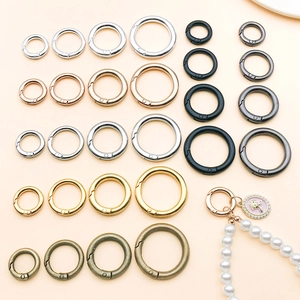 Runder Zinklegierung Federschnapphaken O-Ring Für DIY Schmuckherstellung Schlüsselanhänger Taschenzubehör Vintage Schnalle Mehrfarbig