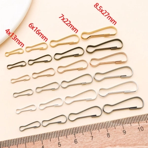 Iron Gourd Shape Safety Pins Buckles DIY Jewelry Making Findings Keyring Connectors Multicolor Multiple Sizes Hardware Accessories