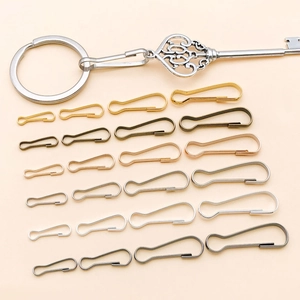 Assorted colorful iron calabash pins and spring hooks for DIY jewelry and keychains