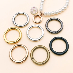 7 Farben dicker runder Federring-Verschlüsse für DIY-Schmuck und Schlüsselanhänger