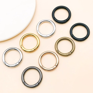 Sortierte farbige O-Ring-Karabinerhaken aus Zinklegierung für DIY-Handwerk und Taschenzubehör