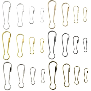 Gourd-shaped iron safety pins in 6 metallic colors and 4 sizes for DIY craft projects