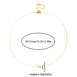 Minimalist gold stainless steel necklace featuring a round solitaire zircon pendant