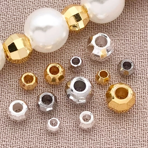 Perline distanziatrici a rombo placcate oro 18K per creazione di gioielli e bracciali