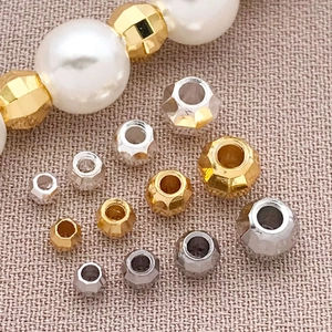 Distanziatori a rombo placcati oro 18K in oro, argento e nero per creazione di gioielli