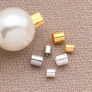 Polierte 18K Gold und Silber Metallperlen für DIY-Schmuckherstellung mit Perlen