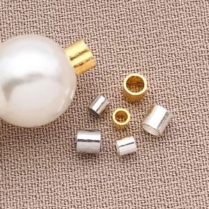 18K vergoldete Kupfer-Abstandshalter für DIY-Schmuck in Gold und Silber Ausführungen