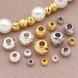 18K gold plated faceted watermelon beads and pearls for DIY jewelry making kits