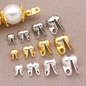 18K gold and silver plated crimp bead covers for DIY jewelry necklace making