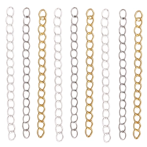 Ensemble de chaînes d'extension en or 18 carats et argent pour colliers et bracelets