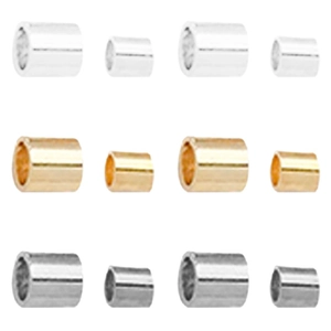 18K vergoldete Röhrchen-Abstandshalter in Gold, Silber und Stahl für DIY-Schmuckbau
