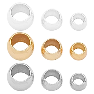 18K gold plated copper spacer beads for DIY jewelry in various sizes and colors