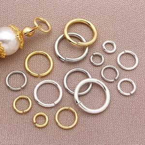 18K Gold Plated Copper Closed Jump Rings For DIY Jewelry Making Necklace Bracelet Connector Findings Handmade Craft Supplies