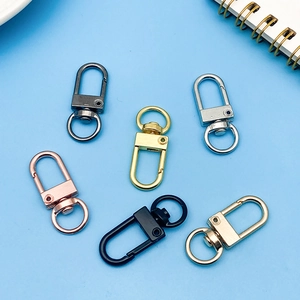 360-degree rotating alloy lobster clasps in six metallic colors for DIY keychains