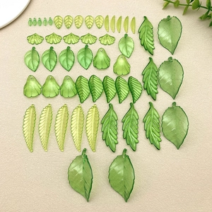 Acryl Blatt Anhänger Für Die Schmuckherstellung Grün Simulierte Ginkgo Rosenblatt DIY Handwerk Charms Für Halskette Armband Ohrringe