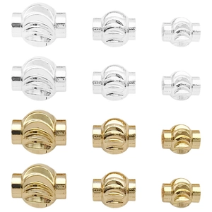 18k gold plated lantern spacer beads in gold and silver for DIY jewelry making