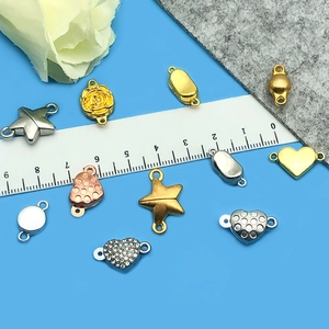 Sortierte Magnetverschlüsse aus Legierung in Herz- und Sternform für DIY-Armbänder