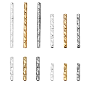 18K vergoldete facettierte Metallperlen in Gold Silber und Schwarz für DIY Schmuckdesign