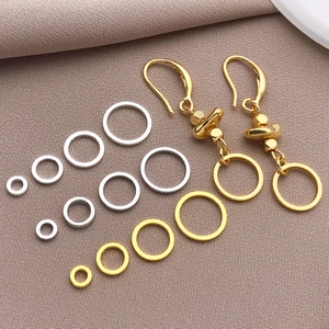 DIY jewelry making kit with 18K gold plated closed rings and geometric drop earrings