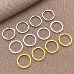 Flat 18K gold-plated jump rings in gold and silver finish for DIY jewelry crafting