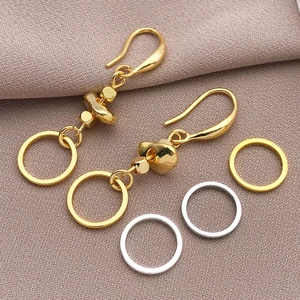 18K gold plated copper jump rings and earring hooks for DIY jewelry making