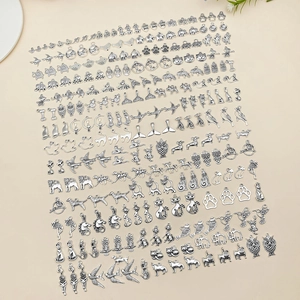 Assortimento di ciondoli animali in argento vintage per la creazione di gioielli fai-da-te