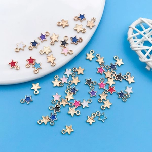 Pendentifs en étoile en alliage de zinc pour bracelets DIY et création de bijoux créatifs
