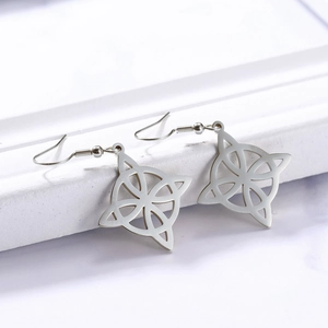Wikinger Hexenknoten Keltischer Knoten Ohrhaken Für Damen Legierung Hohl Geometrisch Rund Ohrhänger Vintage Schmuck Geschenk