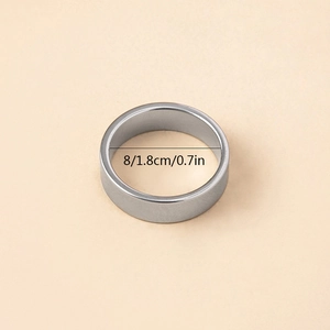 Polished stainless steel zodiac ring for men and women with 1.8cm diameter measurement