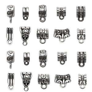 Enganches para Colgantes de Aleación de Zinc Vintage para Joyería DIY Collar Pulsera Cuentas de Agujero Grande Oro Plata Bronce