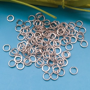 Anellini aperti in metallo argento per creazione gioielli fai-da-te e bracciali