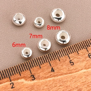 Επαργυρωμένες χάντρες στοπ με σιλικόνη σε 6mm, 7mm, 8mm για χειροποίητα κοσμήματα