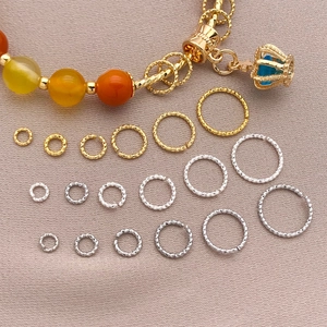 18K vergoldete gedrehte Schmuck-Biegeringe in verschiedenen Größen für DIY-Armbänder