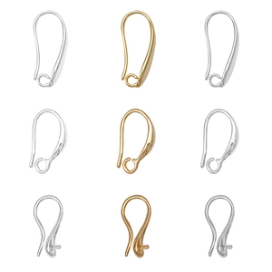 Ganci e perni per orecchini placcati oro 18K per creazione gioielli fai-da-te