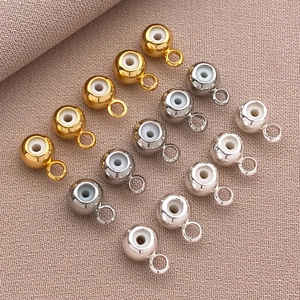 Detail van 18K vergulde siliconen stopper kralen voor DIY sieraden maken accessoires