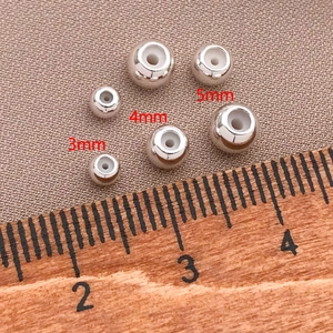 Confronto dimensioni di perline stopper placcate oro 18K con inserto in silicone