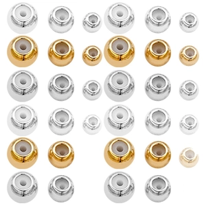 Perle di posizionamento in silicone oro 18K e argento per creazione gioielli fai da te