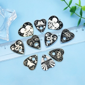 Gothic alloy enamel charms featuring skeletons, butterflies and snakes for DIY jewelry