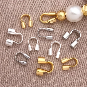 Gold Plated Copper U-Shape Wire Guardian Horseshoe Connectors DIY Handmade Bracelet Necklace Jewelry Making Finding Parts