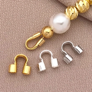 U-shaped 18K gold plated horseshoe wire guards for DIY jewelry necklaces and bracelets