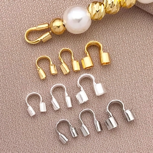 U-shaped horseshoe connector clasps for jewelry making in gold and silver finish